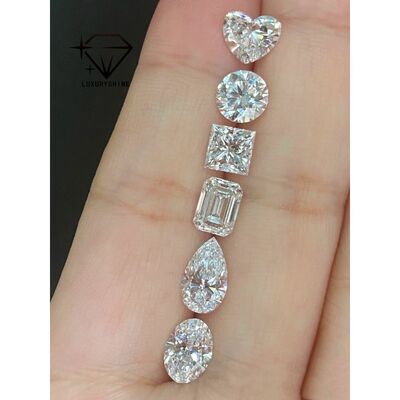 LuxuryShine VVS-VS Asscher Shape Lab Grown Diamond 0.1-10CT D-F Color white diamond With IGI Certificate 3EX Cut Stones