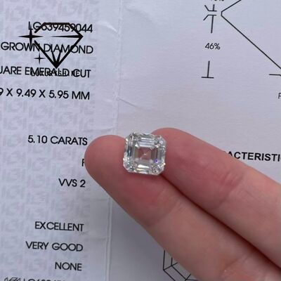 LuxuryShine VVS-VS 0.1-10CT Asscher Shape Lab Grown Diamond  D-F Color white diamond With IGI Certificate 3EX Cut Stones