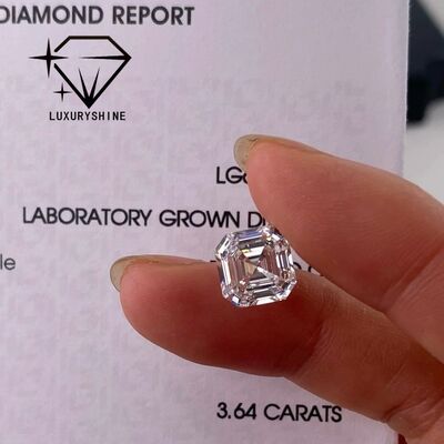 LuxuryShine VVS-VS 0.1-10CT Asscher Shape Lab Grown Diamond  D-F Color white diamond With IGI Certificate 3EX Cut Stones