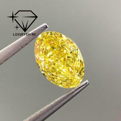 LuxuryShine VVS-VS Fancy Yellow/Light Yellow/Fancy Intense/Vivid Yellow Lab Grown Diamond  1CT 2CT 3CT 4CT 5CT Oval Excellent Cut With Certificate & Customized jewelry