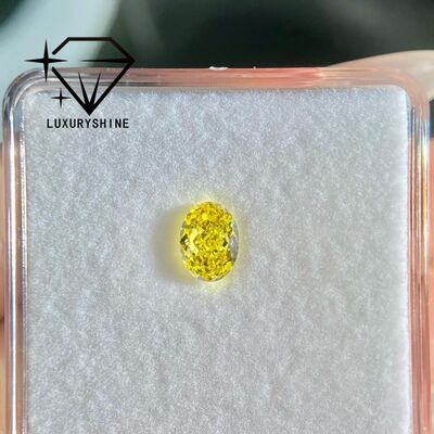 LuxuryShine VVS-VS Fancy Yellow/Light Yellow/Fancy Intense/Vivid Yellow Lab Grown Diamond  1CT 2CT 3CT 4CT 5CT Oval Excellent Cut With Certificate & Customized jewelry