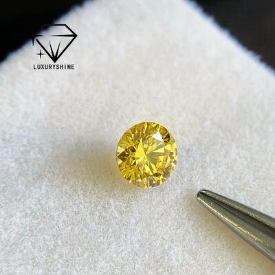 LuxuryShine VVS2/VS1 Lab Grown Diamond Fancy Vivid Yellow Rund Shape Loose Diamonds With IGI Certificate Customized jewelry