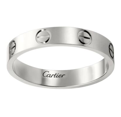 Classic 18K White Gold  Jewelry Love Wedding Band Ring Without Diamond