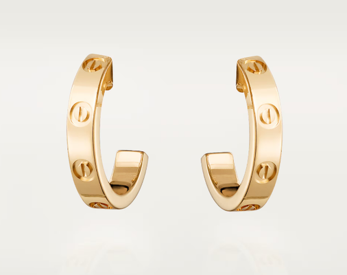 LOVE HOOP EARRINGS, SMALL MODEL