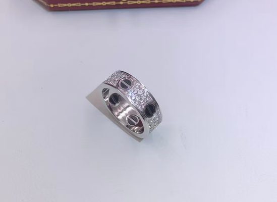 LOVE RING, CLASSIC MODEL, PAVED, CERAMIC