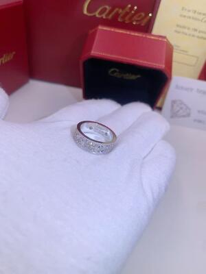 LOVE RING, CLASSIC MODEL, PAVED, 6 DIAMONDS