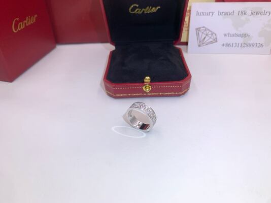 LOVE RING, CLASSIC MODEL, PAVED, 6 DIAMONDS